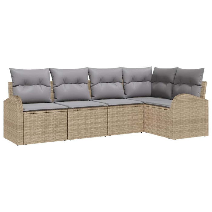 Set de canapele pentru grădină cu pernă 5 pcs Bej, gri deschis - WALTI WALTI