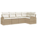 Set de canapele pentru grădină 5 pcs Bej, alb Rattan poli - WALTI WALTI