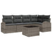 Set de canapele pentru grădină cu pernă 6 pcs Gri Rattan poli - WALTI WALTI
