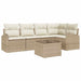 Set de canapele pentru grădină 6 pcs Bej, alb Rattan poli - WALTI WALTI