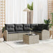 Set de canapele pentru grădină 6 pcs Gri deschis Rattan poli - WALTI WALTI