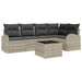 Set de canapele pentru grădină 6 pcs Gri deschis Rattan poli - WALTI WALTI