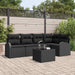 Set de canapele pentru grădină cu pernă 6 pcs Negru Rattan poli - WALTI WALTI