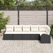 Set de canapele pentru grădină 6 pcs Negru, alb Rattan poli - WALTI WALTI
