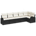 Set de canapele pentru grădină 6 pcs Negru, alb Rattan poli - WALTI WALTI