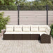 Set de canapele pentru grădină 6 pcs Maro și alb Rattan poli - WALTI WALTI