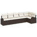 Set de canapele pentru grădină 6 pcs Maro și alb Rattan poli - WALTI WALTI