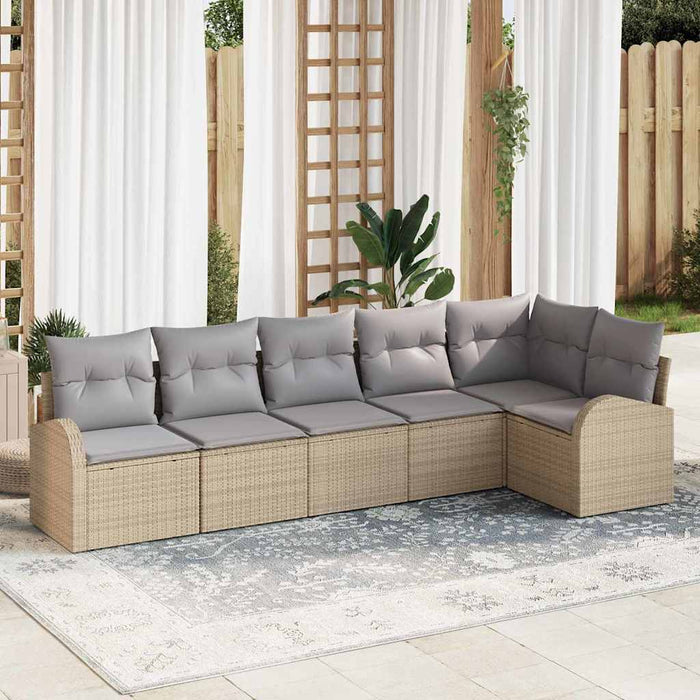 Set de canapele pentru grădină cu pernă 6 pcs Bej, gri deschis - WALTI WALTI