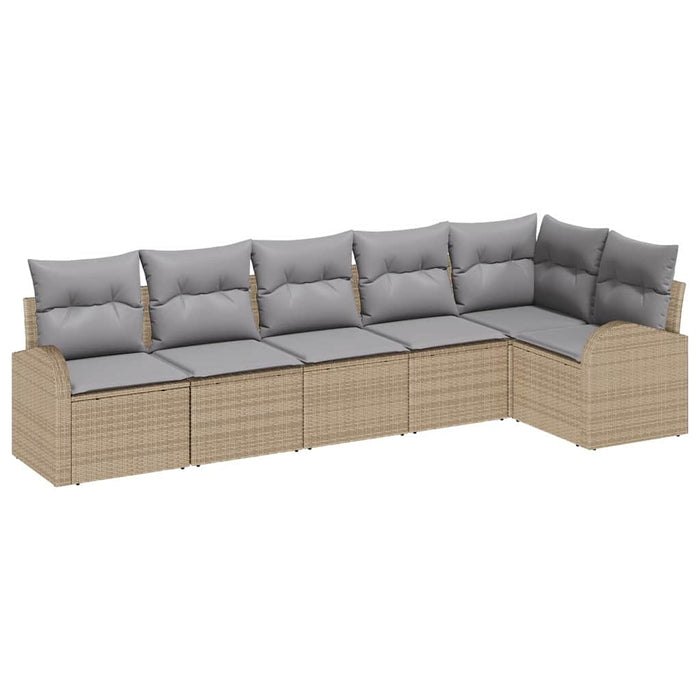 Set de canapele pentru grădină cu pernă 6 pcs Bej, gri deschis - WALTI WALTI