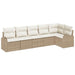 Set de canapele pentru grădină 6 pcs Bej, alb Rattan poli - WALTI WALTI