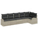 Set de canapele pentru grădină 6 pcs Gri deschis Rattan poli - WALTI WALTI