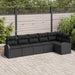 Set de canapele pentru grădină cu pernă 6 pcs Negru Rattan poli - WALTI WALTI