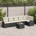 Set de canapele pentru grădină 7 pcs Negru, alb Rattan poli - WALTI WALTI