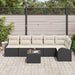 Set de canapele pentru grădină 7 pcs Negru, alb Rattan poli - WALTI WALTI