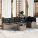 Set de canapele pentru grădină cu pernă 7 pcs Gri Rattan poli - WALTI WALTI