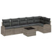 Set de canapele pentru grădină cu pernă 7 pcs Gri Rattan poli - WALTI WALTI