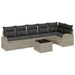 Set de canapele pentru grădină 7 pcs Gri deschis Rattan poli - WALTI WALTI