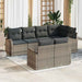 Set de canapele pentru grădină cu pernă 7 pcs Gri Rattan poli - WALTI WALTI
