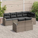 Set de canapele pentru grădină cu pernă 7 pcs Gri Rattan poli - WALTI WALTI