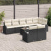 Set de canapele pentru grădină 9 pcs Negru și alb Rattan poli - WALTI WALTI