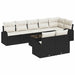 Set de canapele pentru grădină 9 pcs Negru și alb Rattan poli - WALTI WALTI