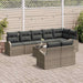 Set de canapele pentru grădină cu pernă 9 pcs Gri Rattan poli - WALTI WALTI