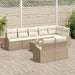 Set de canapele pentru grădină 9 pcs Bej și alb Rattan poli - WALTI WALTI
