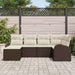 Set de canapele pentru grădină 6 pcs Maro și alb Rattan poli - WALTI WALTI
