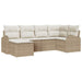 Set de canapele pentru grădină 6 pcs Bej, alb Rattan poli - WALTI WALTI