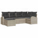 Set de canapele pentru grădină 6 pcs Gri deschis Rattan poli - WALTI WALTI