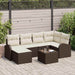 Set de canapele pentru grădină 7 pcs Maro și alb Rattan poli - WALTI WALTI