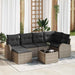Set de canapele pentru grădină cu pernă 7 pcs Gri Rattan poli - WALTI WALTI