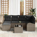 Set de canapele pentru grădină cu pernă 7 pcs Gri Rattan poli - WALTI WALTI