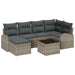 Set de canapele pentru grădină cu pernă 7 pcs Gri Rattan poli - WALTI WALTI