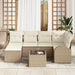 Set de canapele pentru grădină 7 pcs Bej, alb Rattan poli - WALTI WALTI