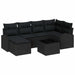 Set de canapele pentru grădină cu pernă 7 pcs Negru Rattan poli - WALTI WALTI
