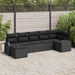 Set de canapele pentru grădină 7 pcs Negru Rattan poli - WALTI WALTI