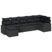 Set de canapele pentru grădină 7 pcs Negru Rattan poli - WALTI WALTI