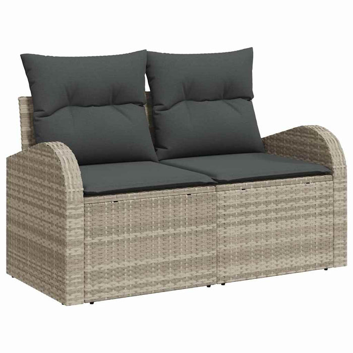 Set de canapele pentru grădină 8 pcs Gri deschis Rattan poli - WALTI WALTI