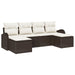 Set de canapele pentru grădină 6 pcs Maro și alb Rattan poli - WALTI WALTI