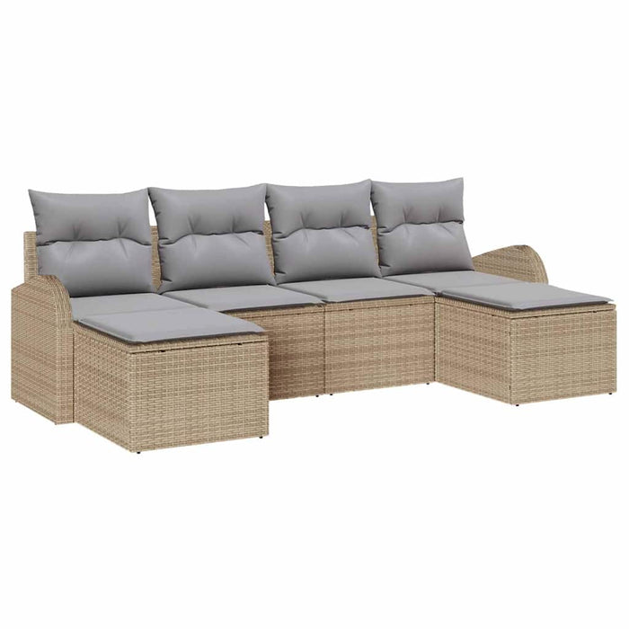 Set de canapele pentru grădină cu pernă 6 pcs Bej, gri deschis - WALTI WALTI