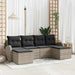 Set de canapele pentru grădină 6 pcs Gri deschis Rattan poli - WALTI WALTI