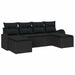 Set de canapele pentru grădină cu pernă 6 pcs Negru Rattan poli - WALTI WALTI