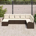 Set de canapele pentru grădină 8 pcs Maro și alb Rattan poli - WALTI WALTI
