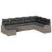 Set de canapele pentru grădină cu pernă 8 pcs Gri Rattan poli - WALTI WALTI