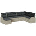 Set de canapele pentru grădină 8 pcs Gri deschis Rattan poli - WALTI WALTI