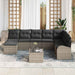 Set de canapele pentru grădină cu pernă 9 pcs Gri Rattan poli - WALTI WALTI
