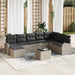 Set de canapele pentru grădină 9 pcs Gri deschis Rattan poli - WALTI WALTI