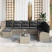 Set de canapele pentru grădină 9 pcs Gri deschis Rattan poli - WALTI WALTI