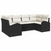 Set de canapele pentru grădină cu pernă 6 pcs Negru Rattan poli - WALTI WALTI